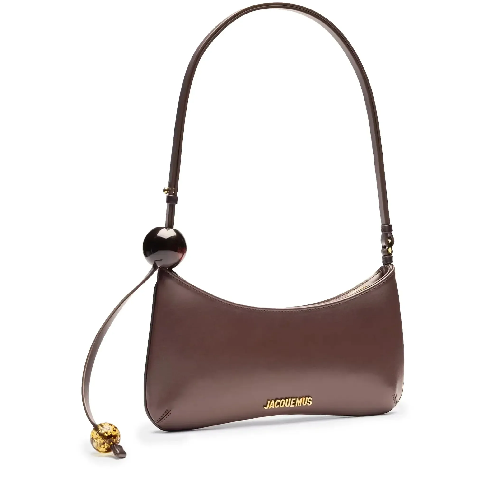 Jacquemus Le Bisou Perle Medium Brown Shoulder Bag