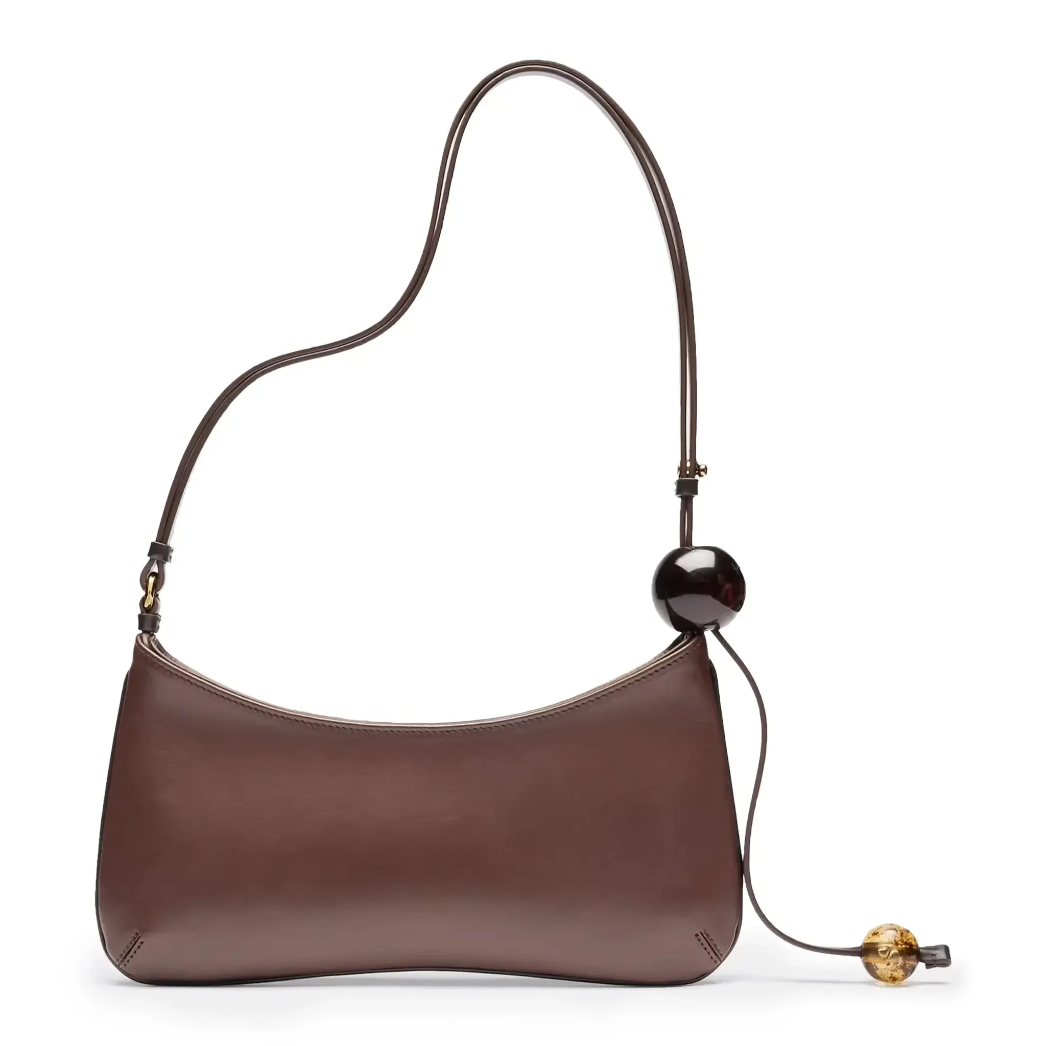 Jacquemus Le Bisou Perle Medium Brown Shoulder Bag