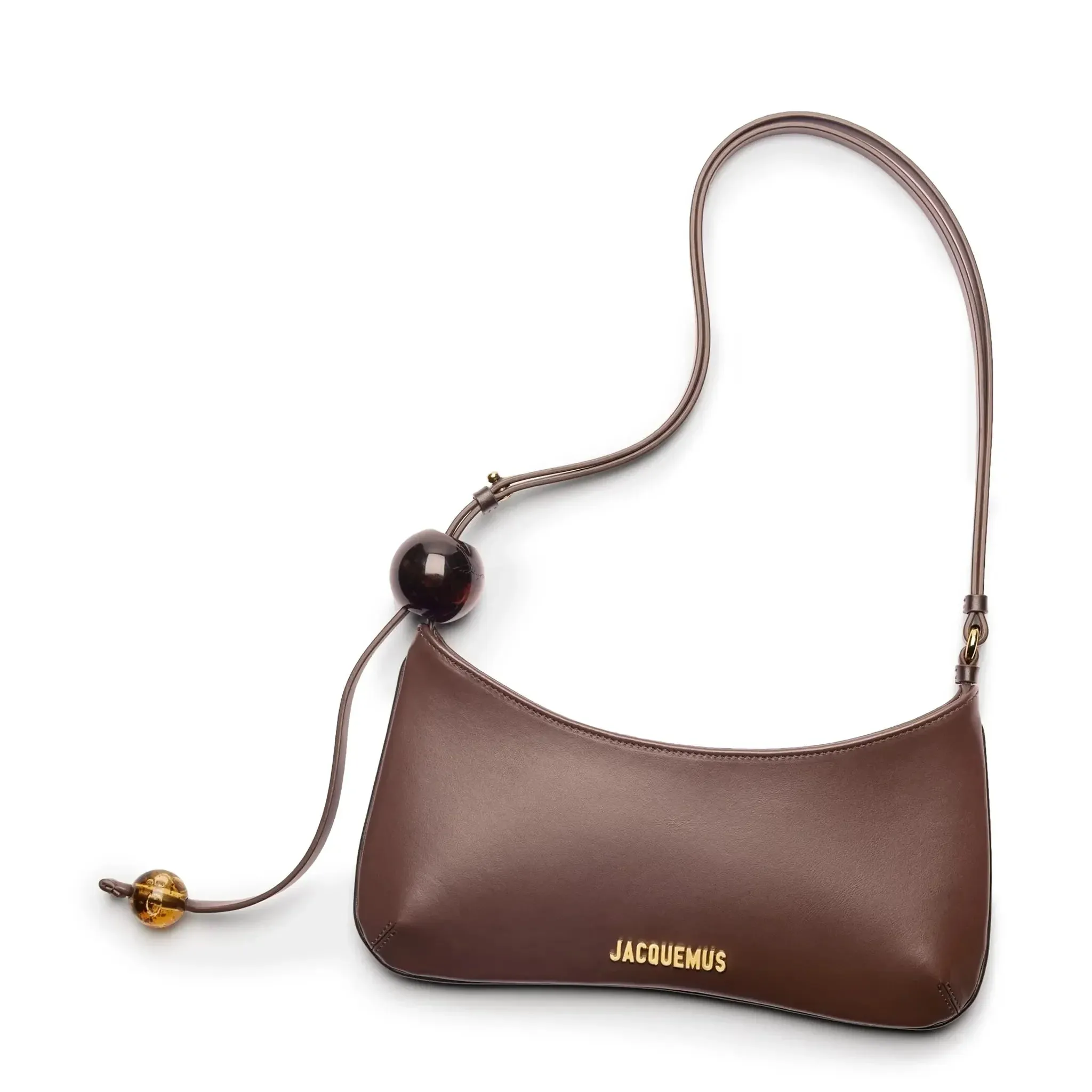 Jacquemus Le Bisou Perle Medium Brown Shoulder Bag