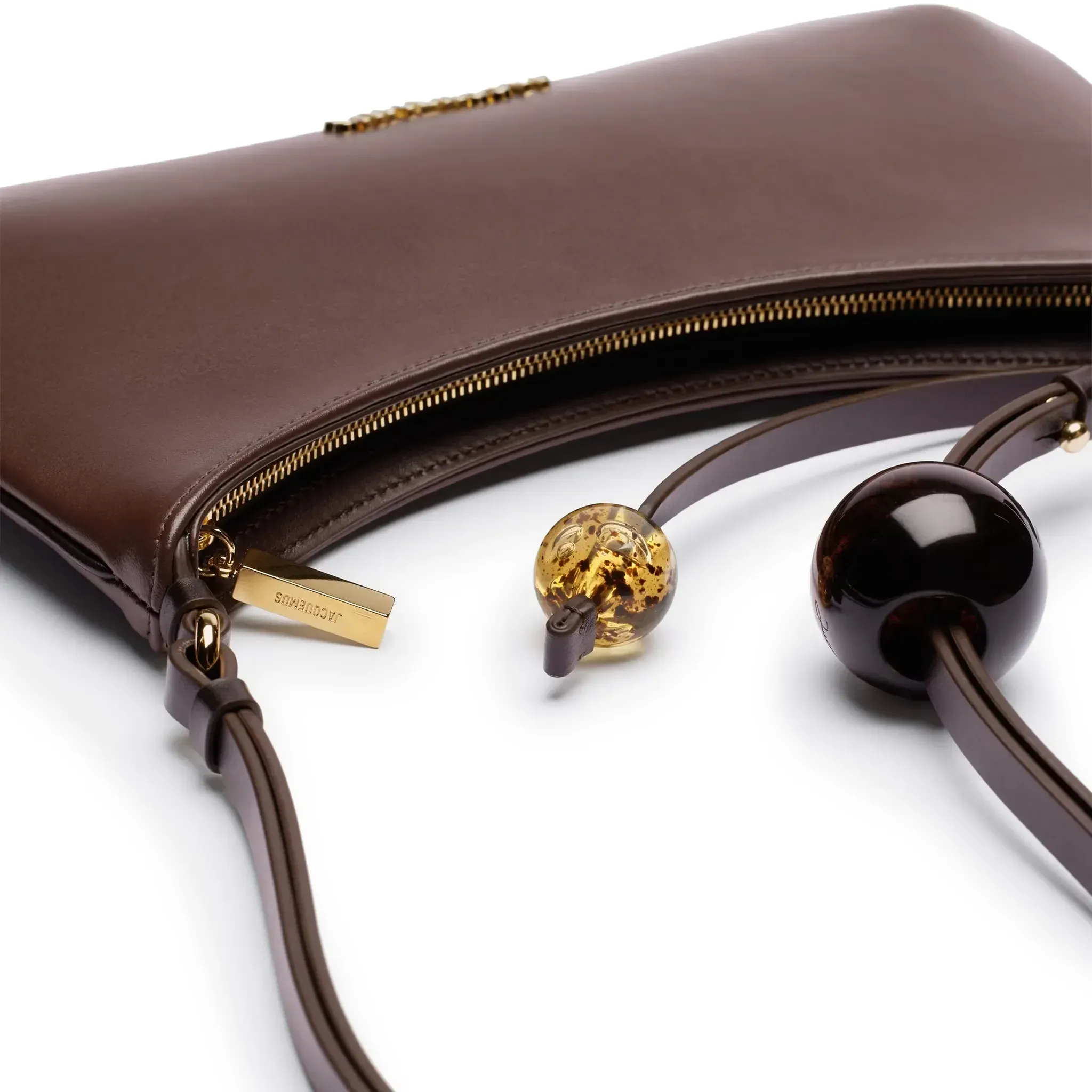 Jacquemus Le Bisou Perle Medium Brown Shoulder Bag