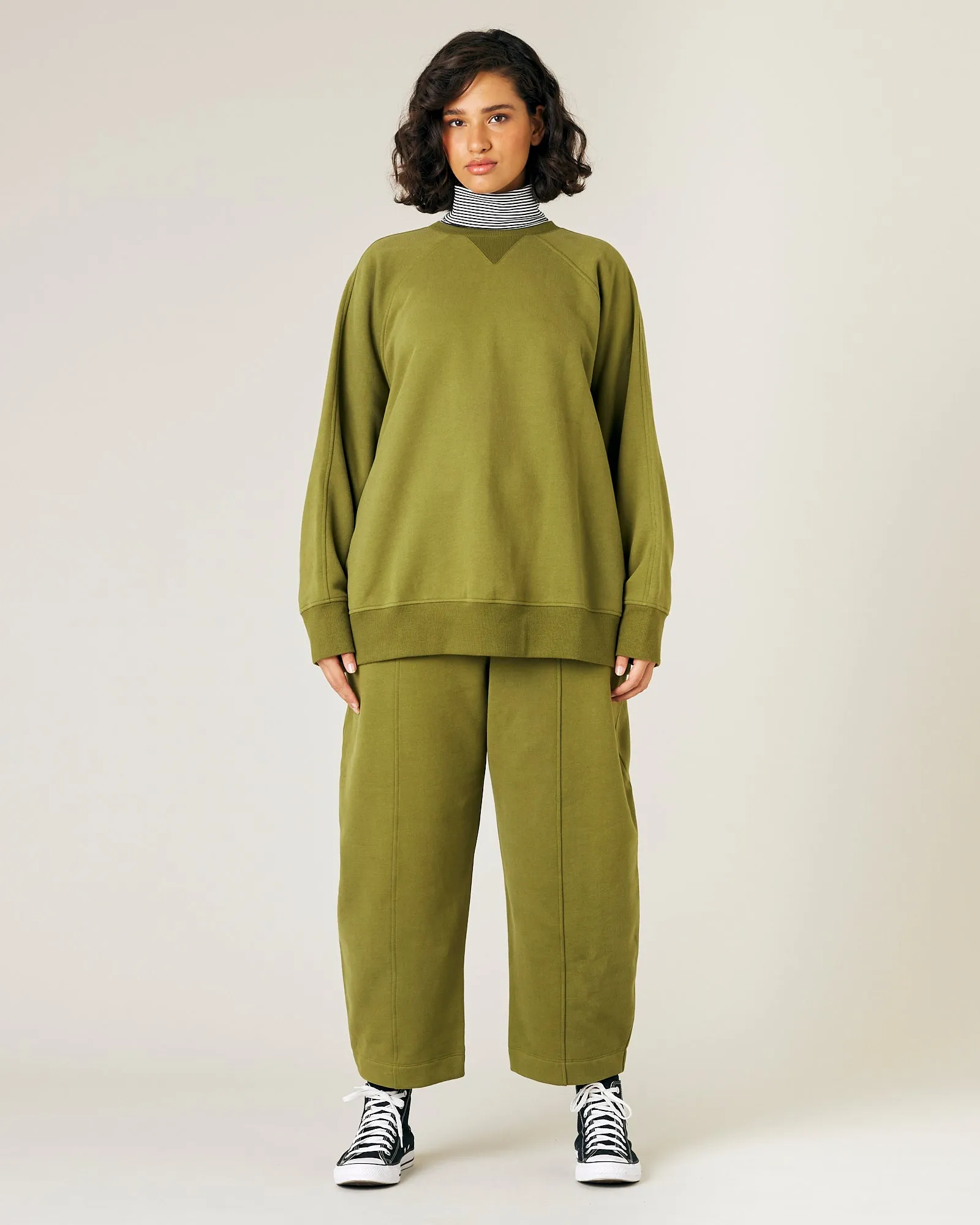 Jenny Avocado Fleece Jersey Trousers