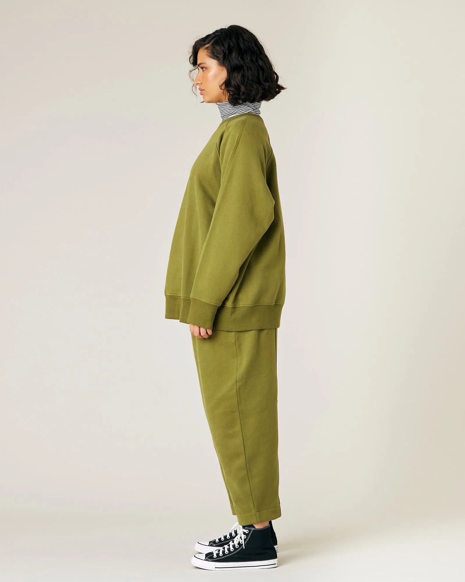 Jenny Avocado Fleece Jersey Trousers