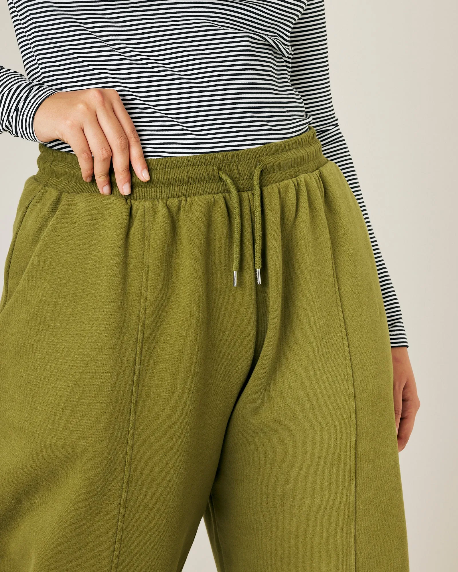 Jenny Avocado Fleece Jersey Trousers