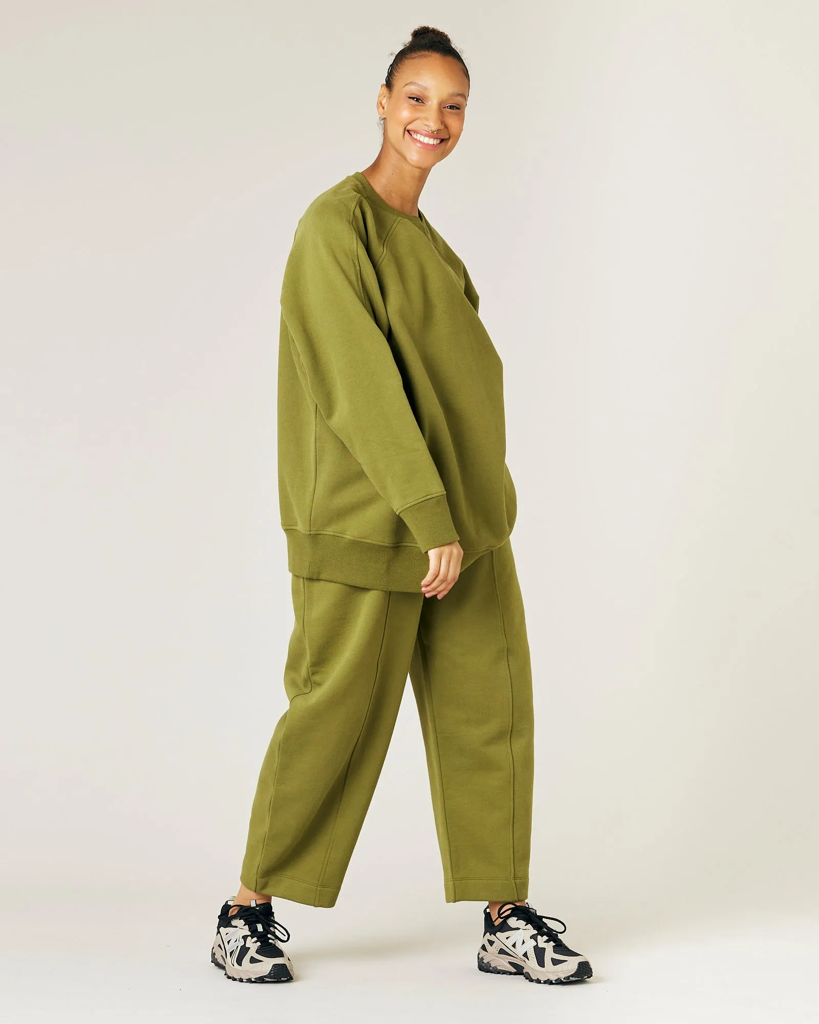 Jenny Avocado Fleece Jersey Trousers