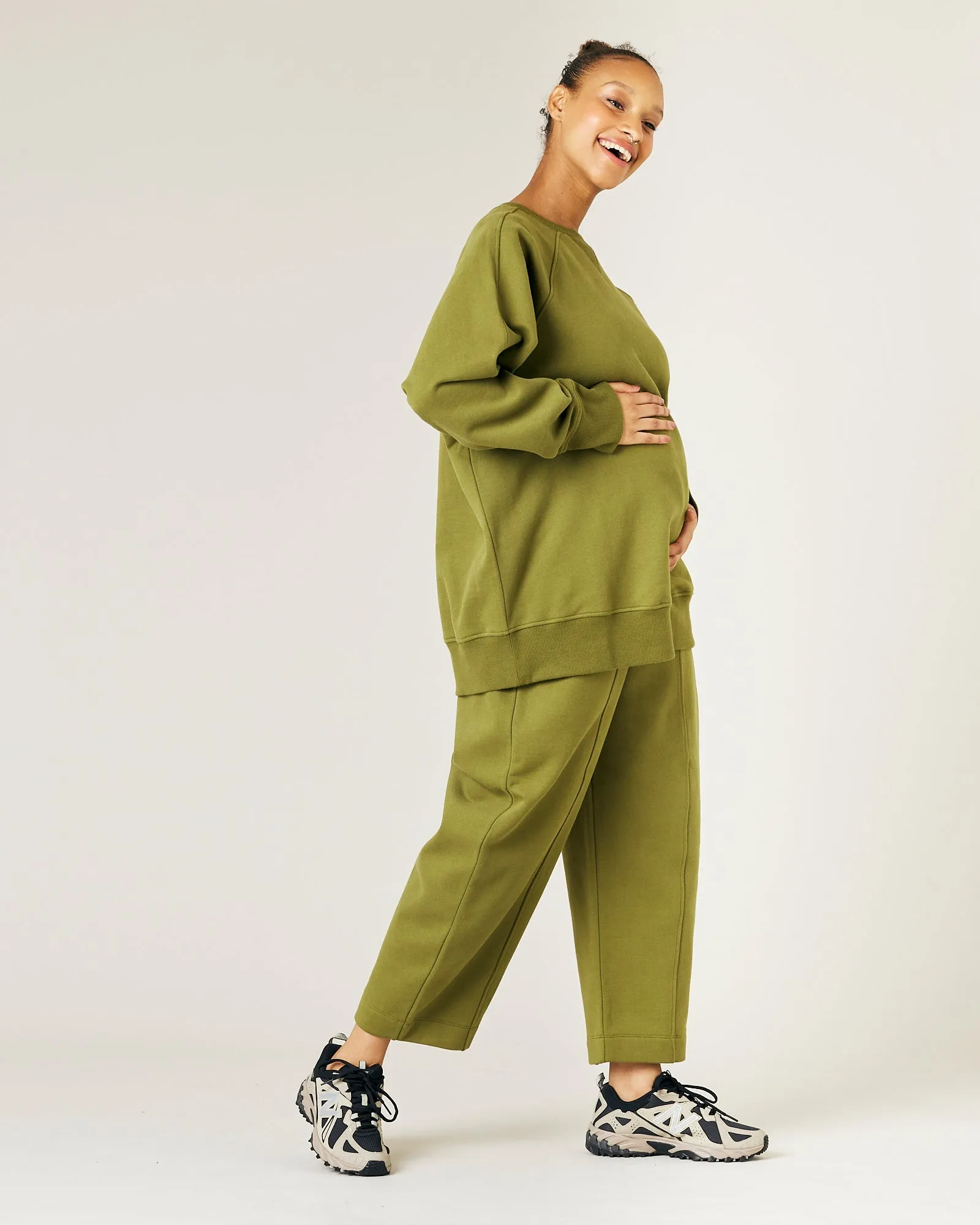 Jenny Avocado Fleece Jersey Trousers