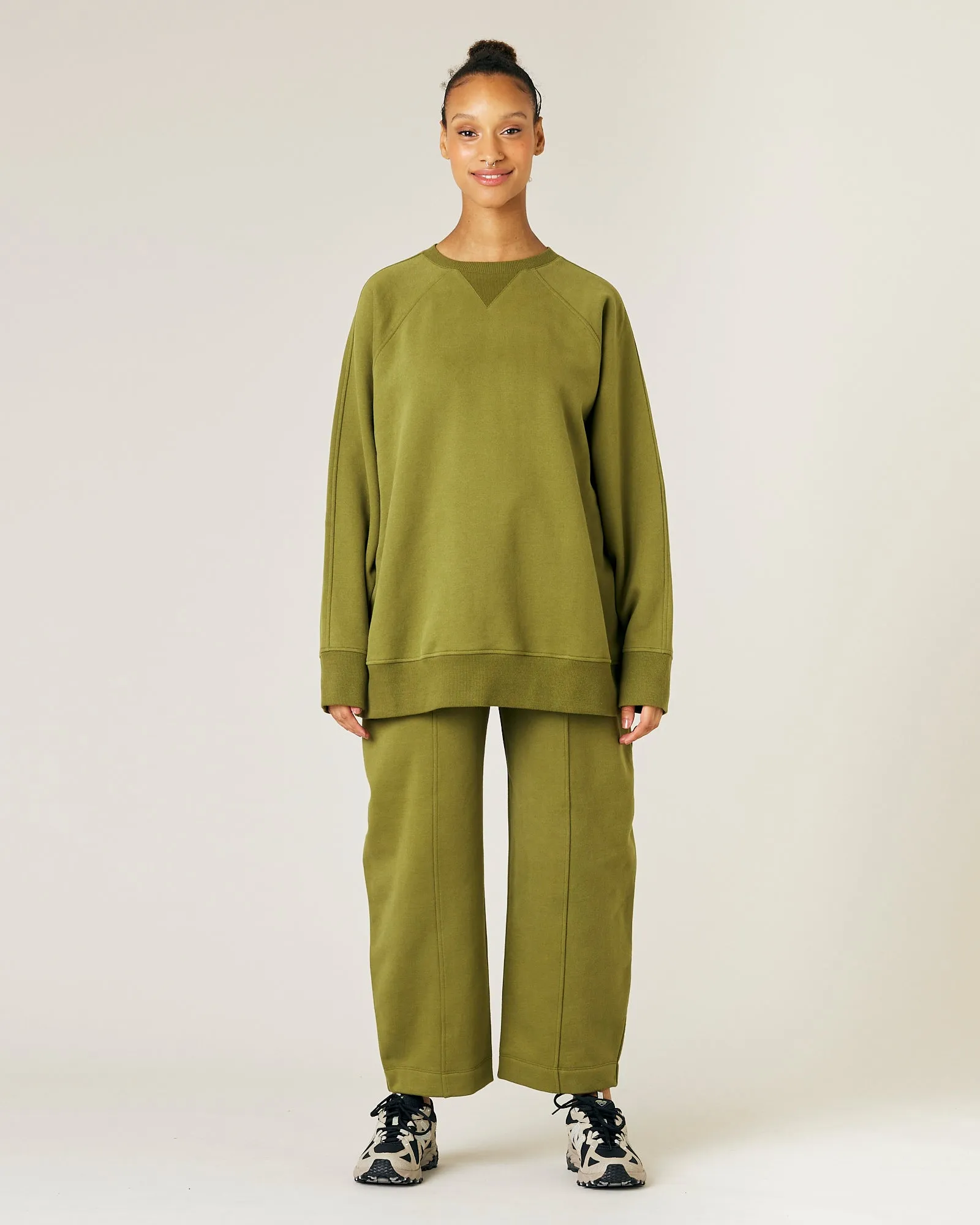 Jenny Avocado Fleece Jersey Trousers