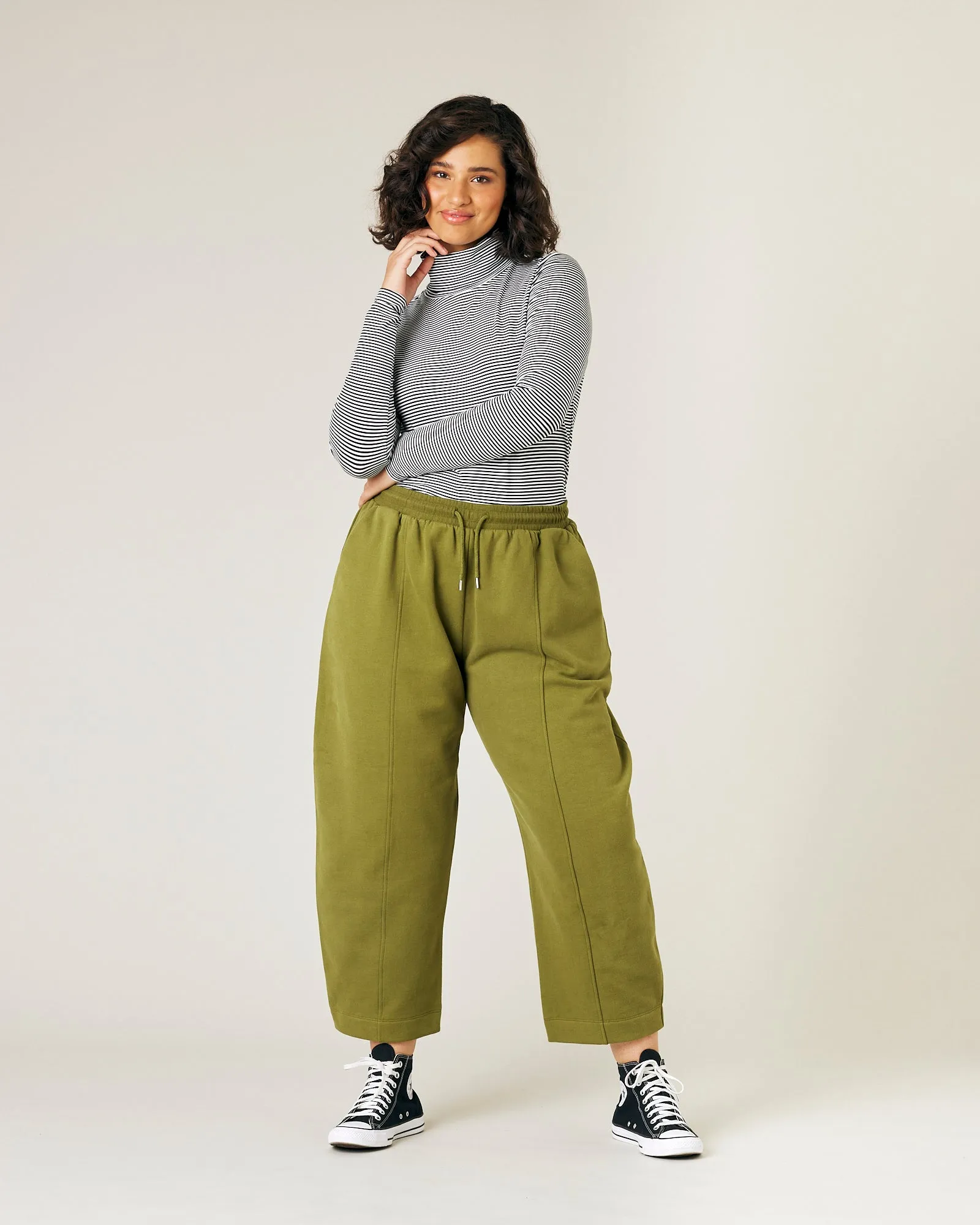 Jenny Avocado Fleece Jersey Trousers