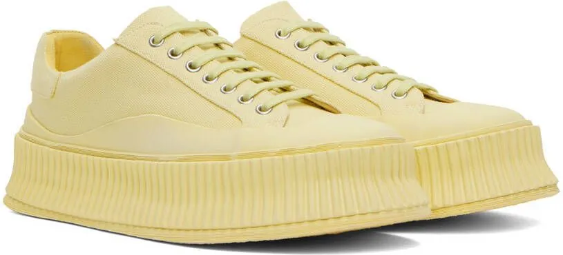 Jil Sander Yellow Platform Sneakers