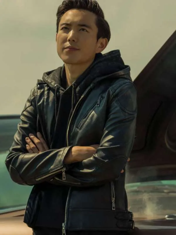 Justin H. Min The Umbrella Academy Black Leather Jacket