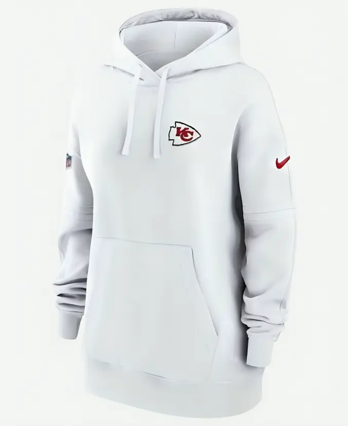 Kansas City Chiefs Sideline Club White Hoodie