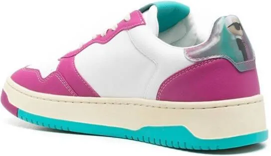 Karl Lagerfeld colour-panelled leather sneakers Purple