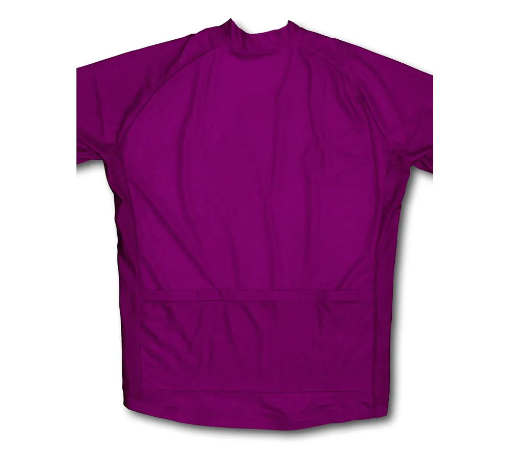 Keep Calm and Pedal On Purple Winter Thermal Cycling Jersey