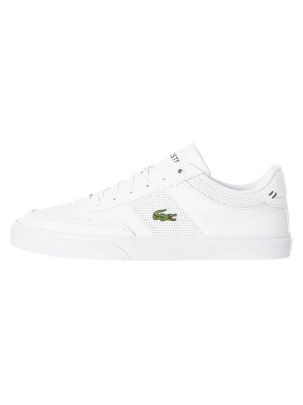 Lacoste Court-Master Pro 1233 SMA Leather Trainers - White