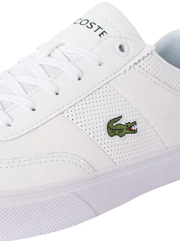 Lacoste Court-Master Pro 1233 SMA Leather Trainers - White