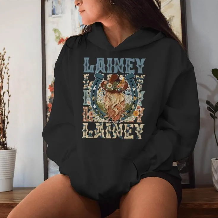 Lainey Name Girl Personalized Name Cowgirl Women Hoodie