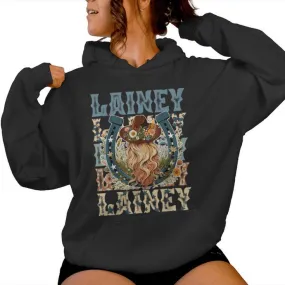 Lainey Name Girl Personalized Name Cowgirl Women Hoodie