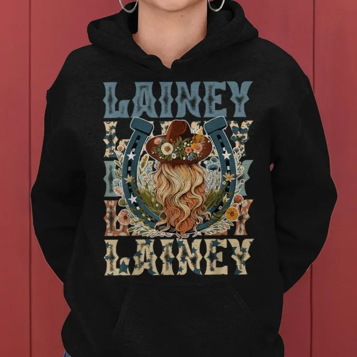 Lainey Name Girl Personalized Name Cowgirl Women Hoodie