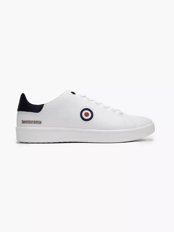 Lambretta  Mens Lambretta Pinball White Lace-up Trainers