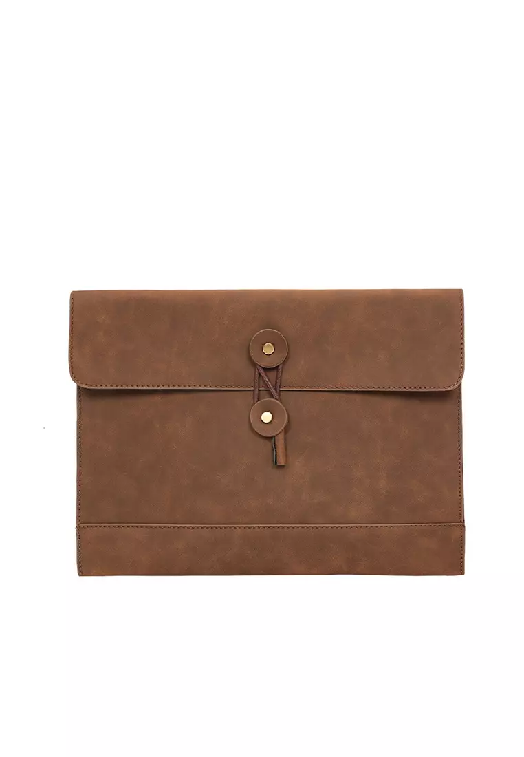 Lara Plain Envelope Bag - Brown