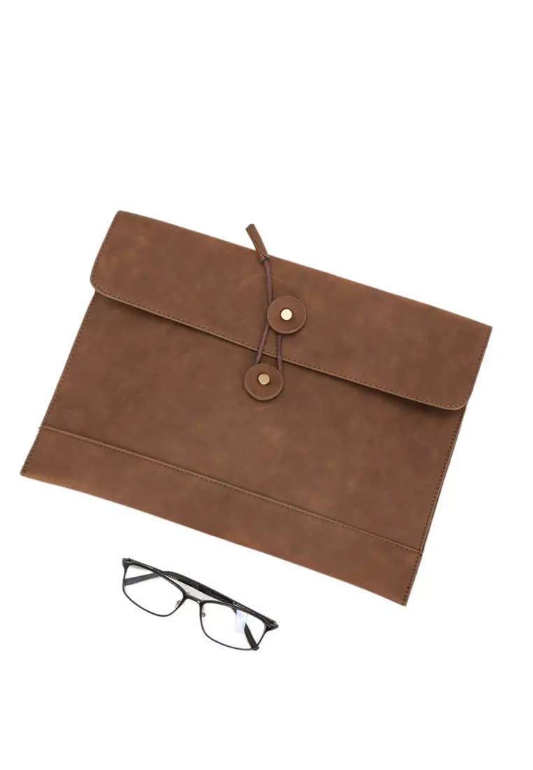 Lara Plain Envelope Bag - Brown