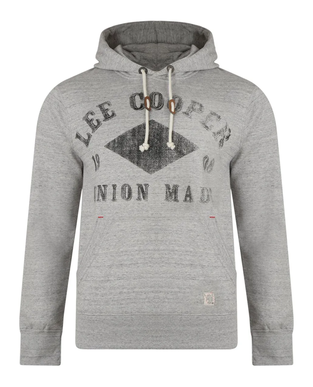 Lee Cooper Overhead Tadworth Hoodie Dove Marl