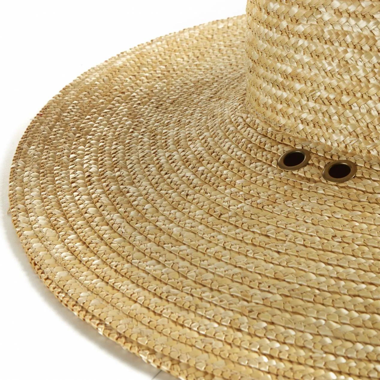 --Liberty Blue Flower Ribbon Straw Hat-