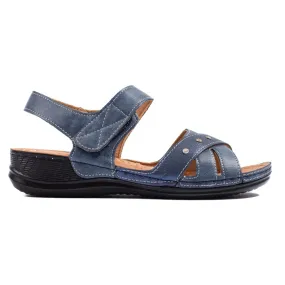 Light navy blue women's platform sandals