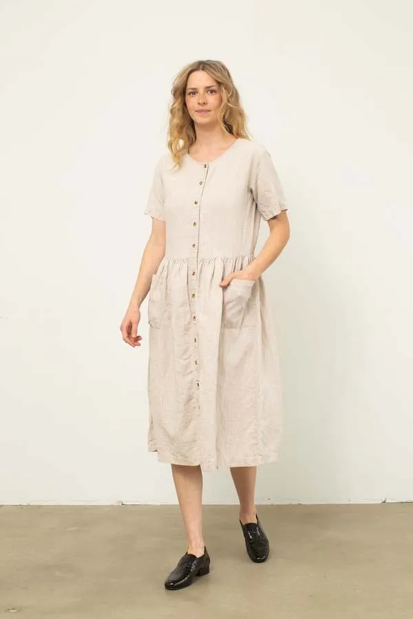 Linen Dress - Cream