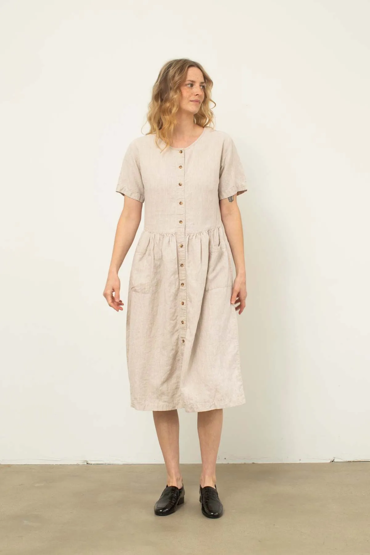 Linen Dress - Cream