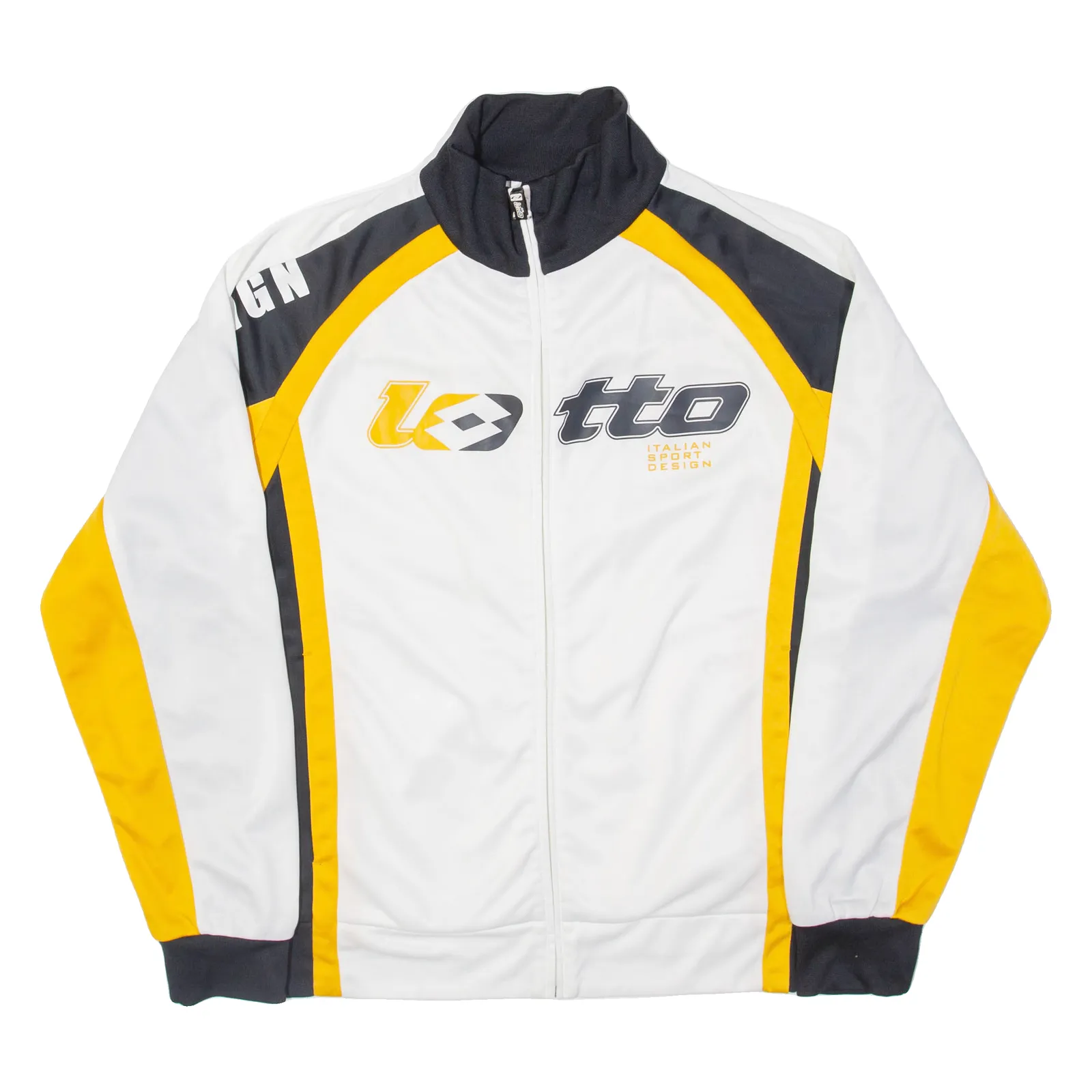 LOTTO Mens Track Jacket White Colourblock XL