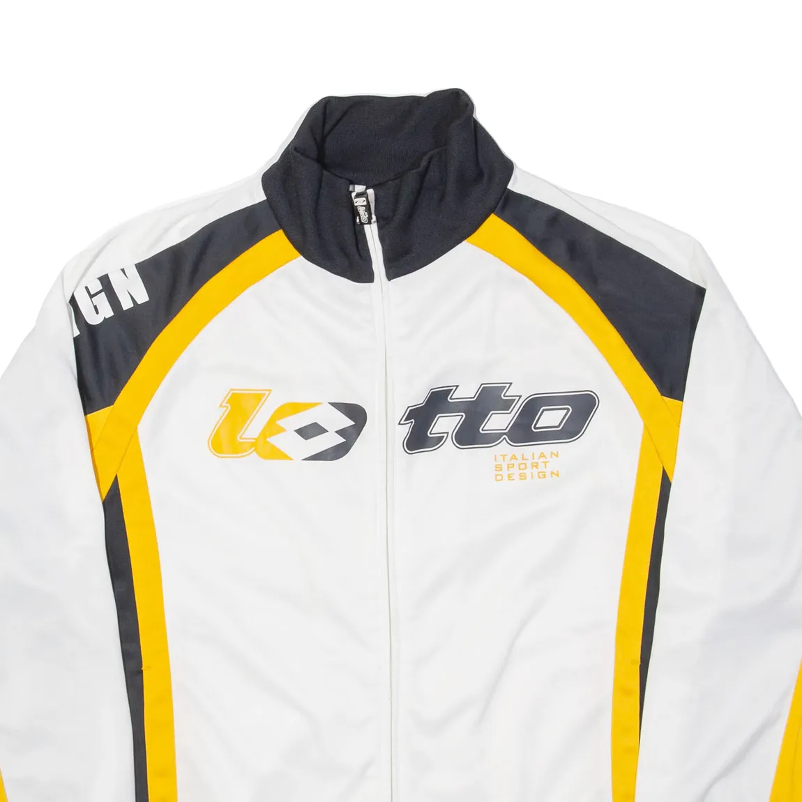 LOTTO Mens Track Jacket White Colourblock XL