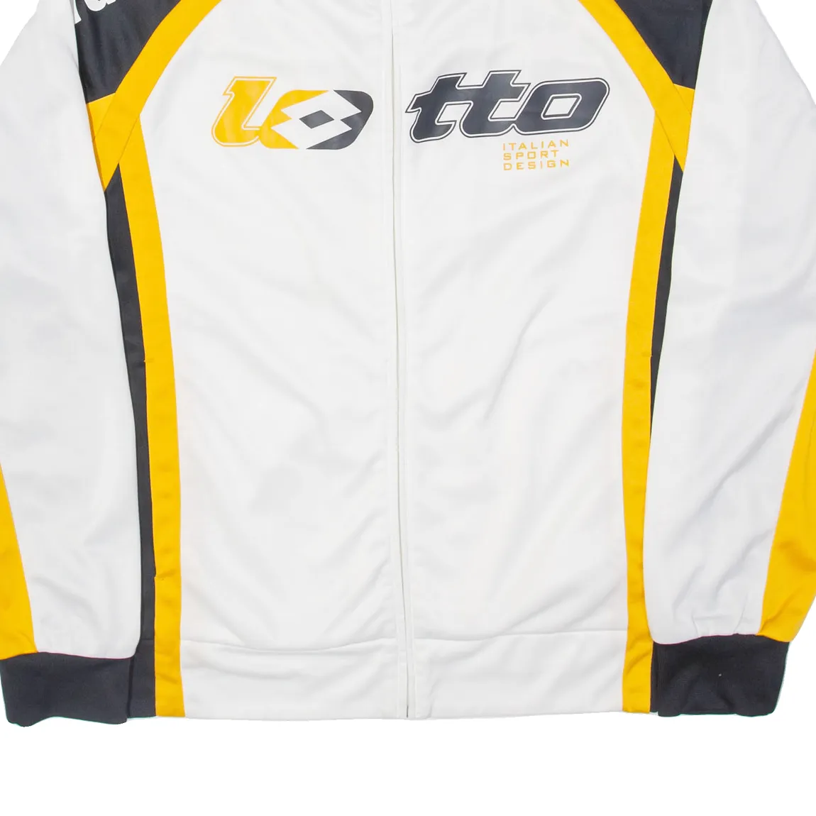 LOTTO Mens Track Jacket White Colourblock XL