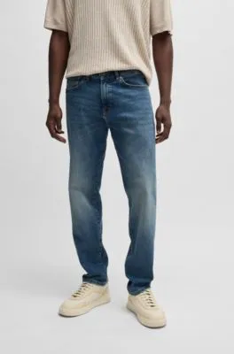 Maine regular-fit jeans in blue super-stretch denim