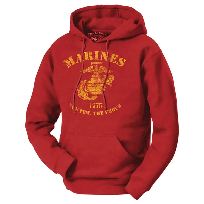 Marines The Few The Proud Retro Hooded USMC Sweatshirt Men's and Lady's Marines Hoodie