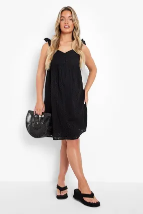 Maternity Eyelet Smock Dress