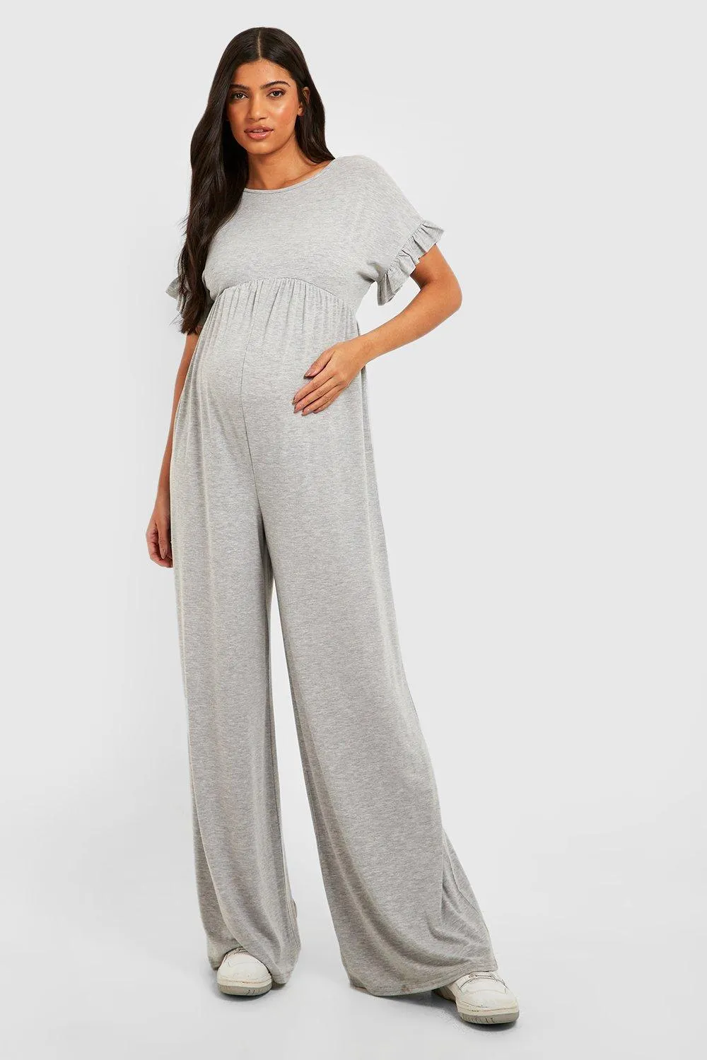 Maternity Frill Sleeve Jumpsuit