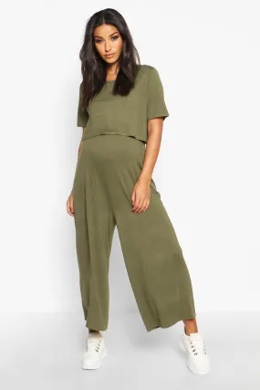 Maternity Nursing Culotte Jumpsuit