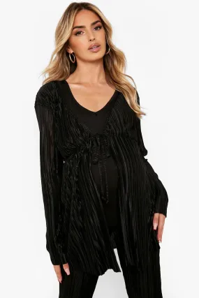 Maternity Plisse Wrap Top