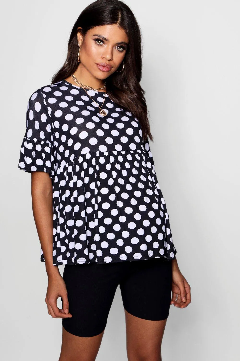 Maternity  Polka Dot Smock Top