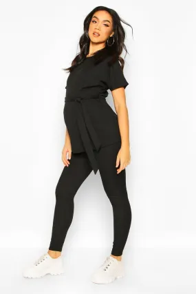 Maternity Tie Legging Loungewear Set