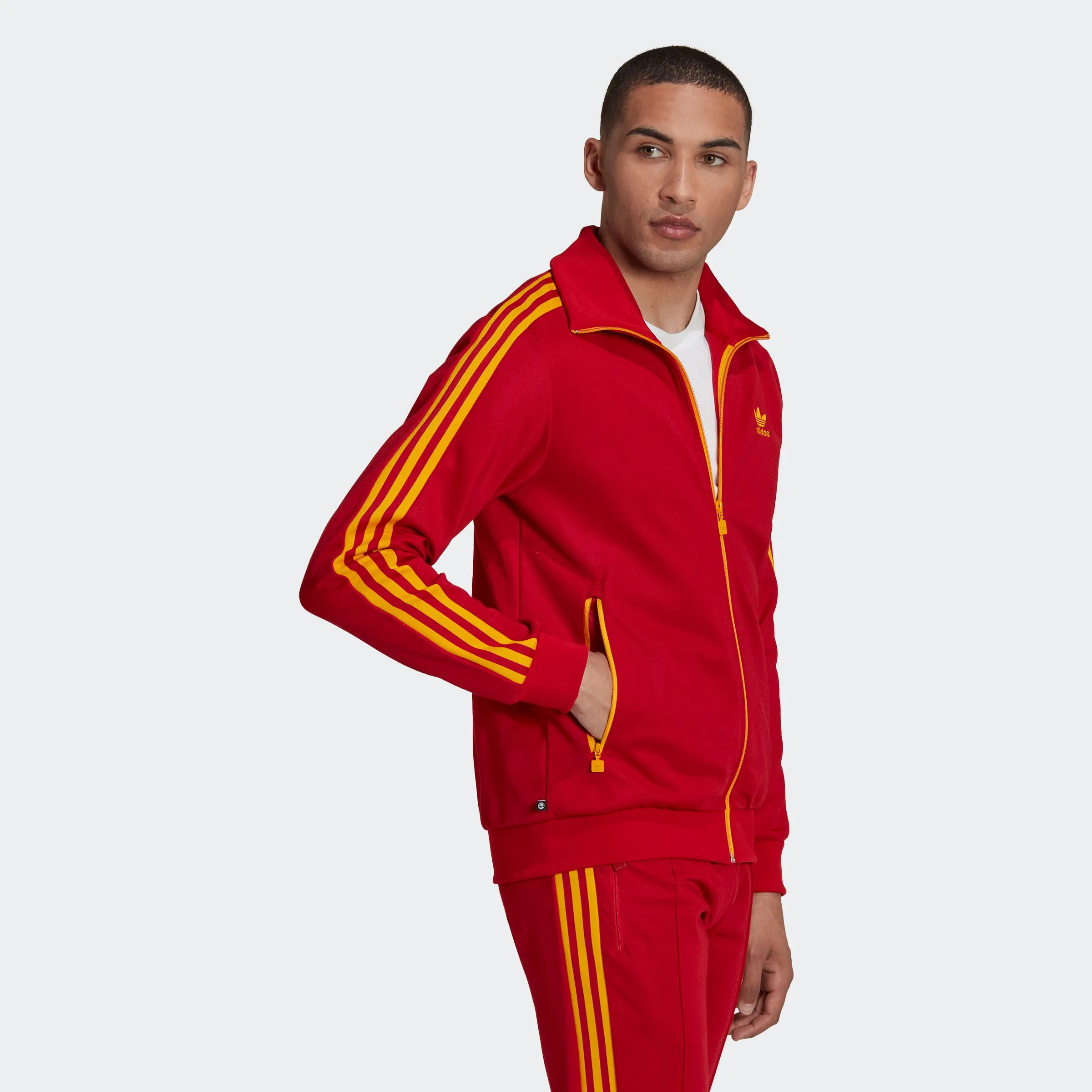 Men's adidas Originals Beckenbauer Track Jacket Red