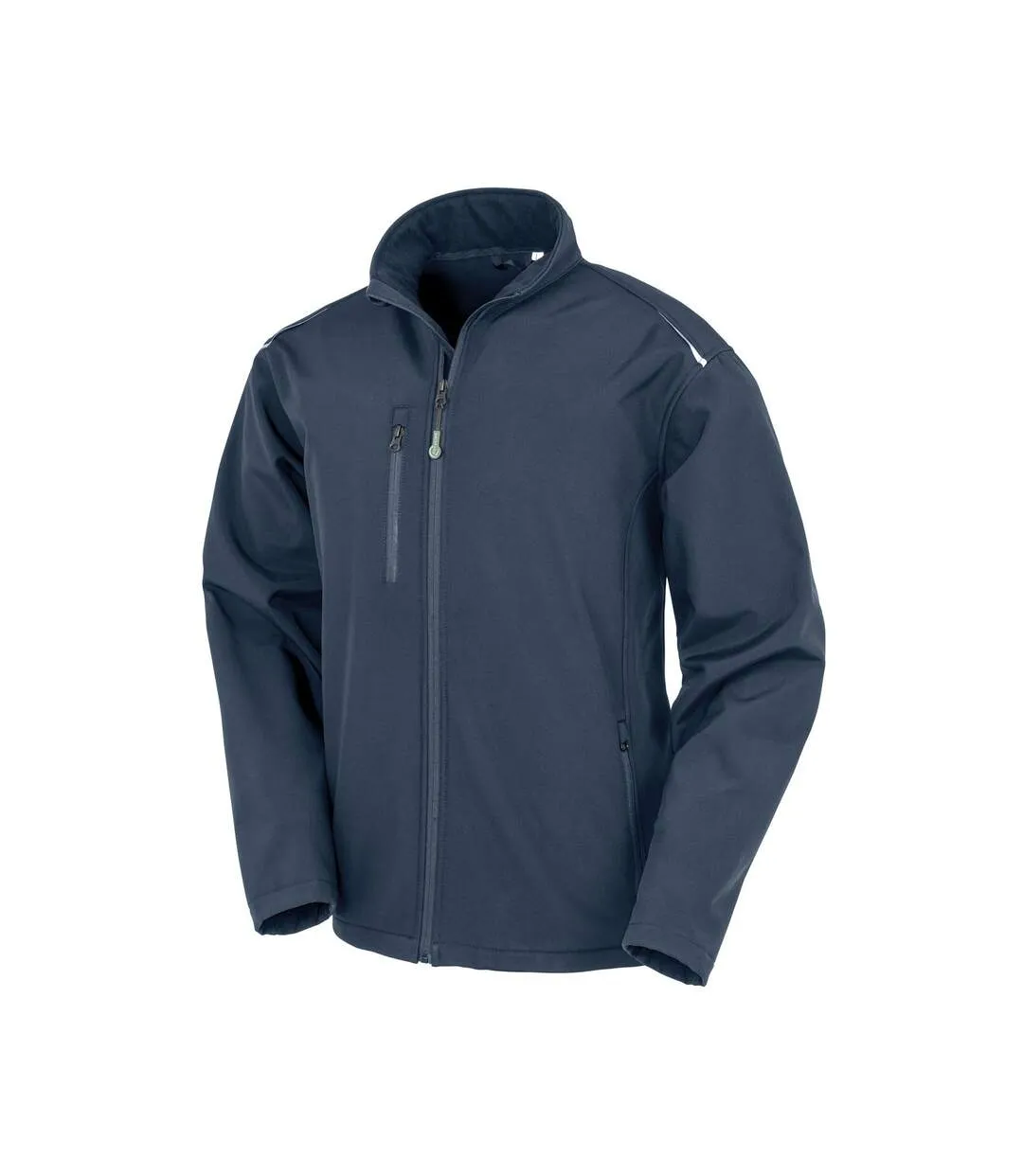 Mens printable 3 layer soft shell jacket navy Result Genuine Recycled