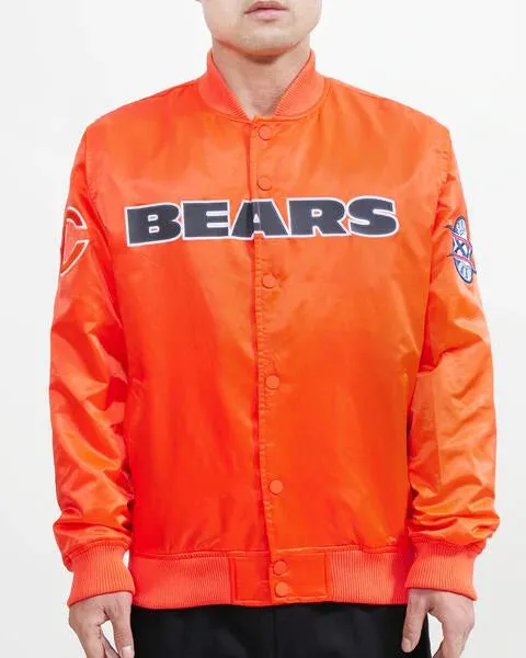 Men’s Pro Standard Chicago Bears Satin Jacket Orange