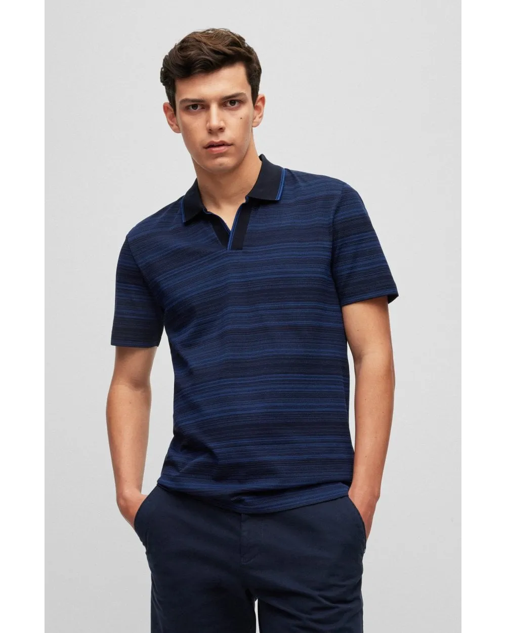 Mens Pye Polo Shirt Dark Navy