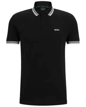 Mens Tipped Paddy Polo Shirt Black