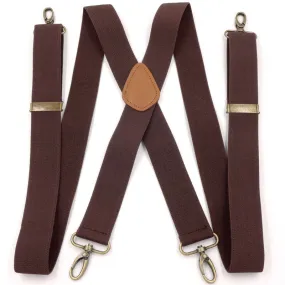 Men's Trousers Elastic Shoulder Strap Hook Buckle Suspenders Clip 