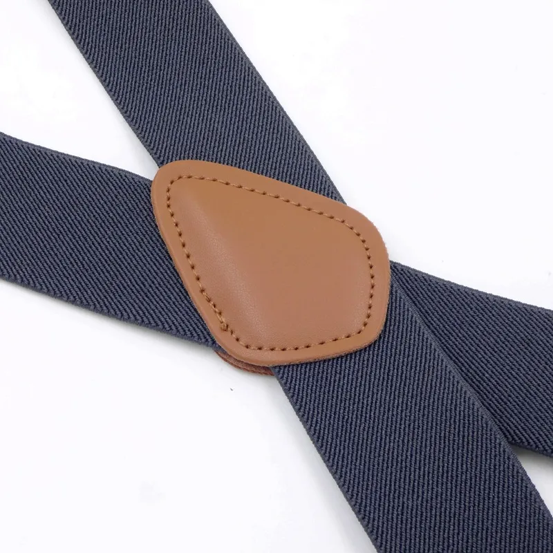 Men's Trousers Elastic Shoulder Strap Hook Buckle Suspenders Clip 