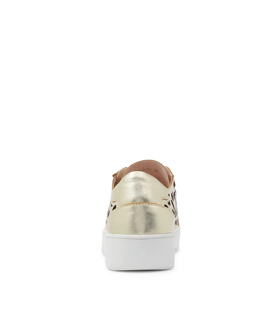 MOLLINI Lassin Pale Gold Leather Sneakers