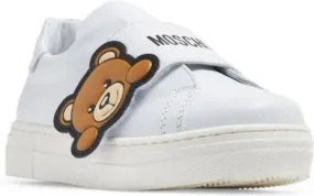 Moschino Kids Teddy Bear touch-strap sneakers White