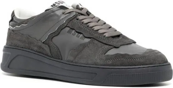 MSGM Fantastic Green leather sneakers Grey